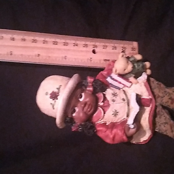 Collectable African America CB Brand Figurine with Book & Teddy Bear (B3) - Picture 2 of 9